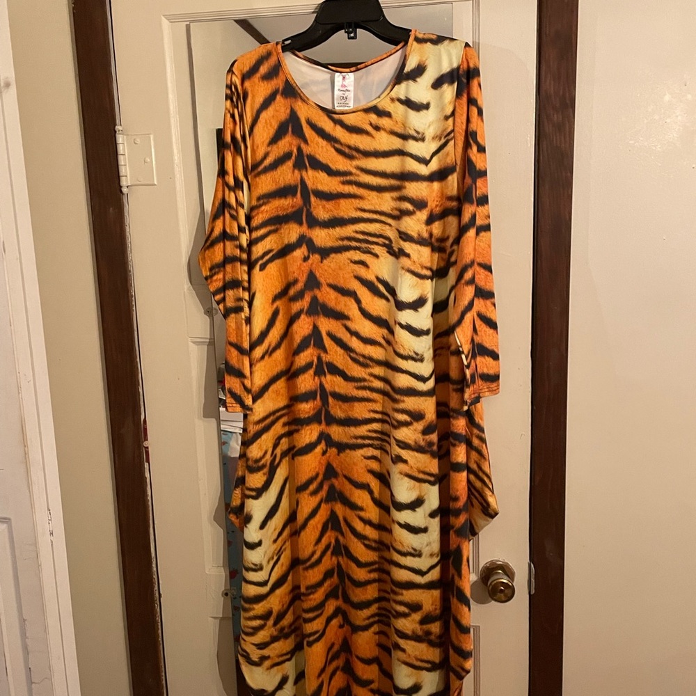 One orange/black Maxi dress one size fit all